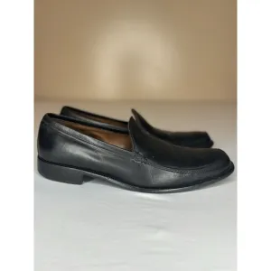 John Varvatos Venetian Loafers Black Leather 9.5 Handmade In Italy / MSRP $500