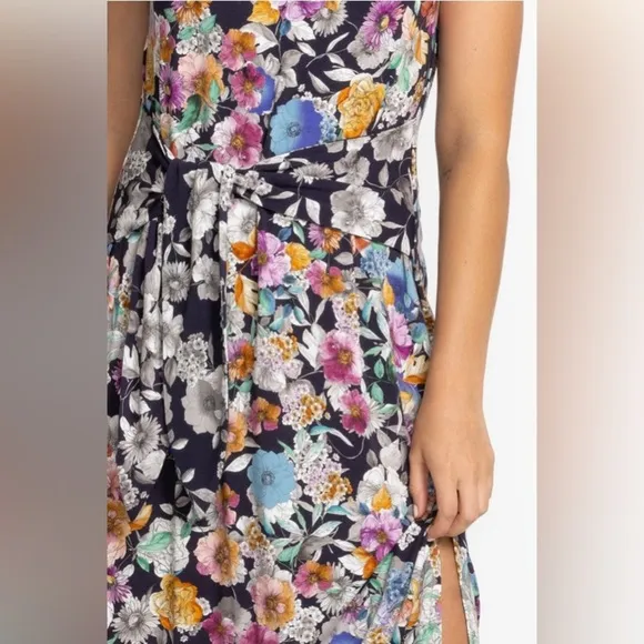 JOHNNY WAS Fall Dance Tie Front Knit Dress