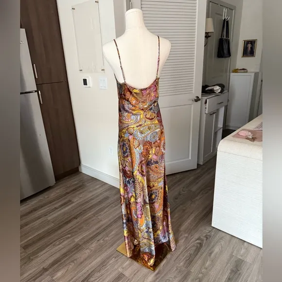 Johnny Was silk Sandalwood maxi dress S