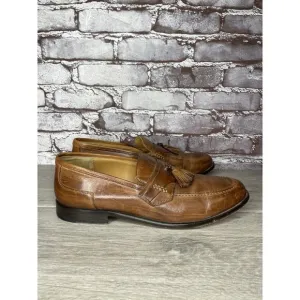 Johnston &amp; Murphy Brown Leather Tassel Loafers Dress Shoes Men Sz 11.5M US/45EU