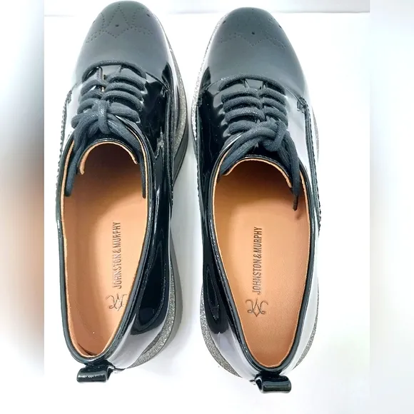 Johnston &amp;‎ Murphy Gracelyn Brogue Platform Shoes, NEW Size 7.5