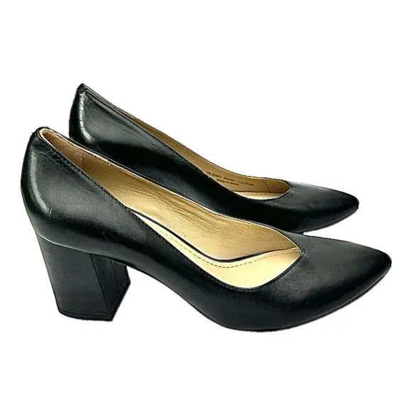 JOHNSTON &amp; MURPHY Women’s Black Dress Pump Shoes  Leather Size 8.5 Medium New