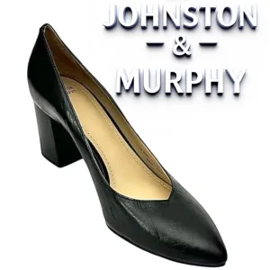 JOHNSTON &amp; MURPHY Women’s Black Dress Pump Shoes  Leather Size 8.5 Medium New