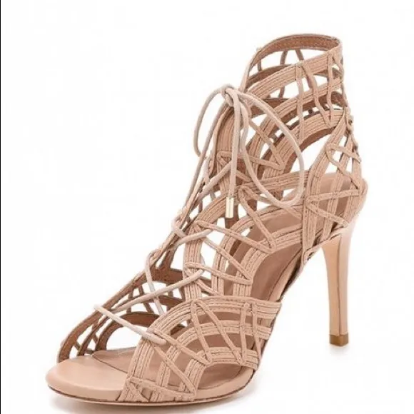 Joie Nude lace up cage Sandals Sz 38