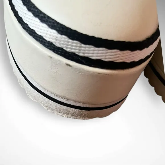 JOIE Women's Dabnis White Stripe Platform Sneakers Size 37 | EUC