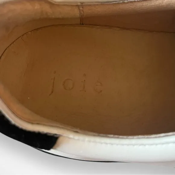 JOIE Women's Dabnis White Stripe Platform Sneakers Size 37 | EUC