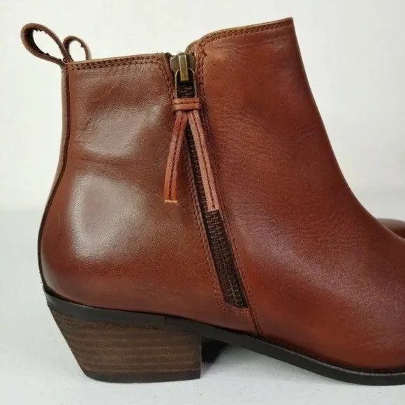 Journee Collection Charlotte Women's Real Leather Ankle Boots Size 10