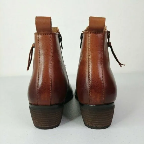 Journee Collection Charlotte Women's Real Leather Ankle Boots Size 10