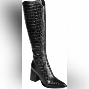 Journee Signature Leather knee high boots NEW!
