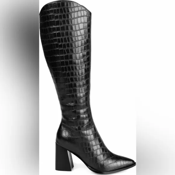 Journee Signature Leather knee high boots NEW!