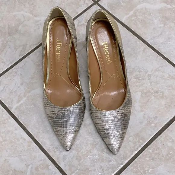J.Renee silver and gold shoes 7