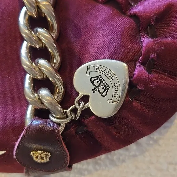 Juicy couture vintage Y2K burgundy, gold accent loafers flats shoes size 8.5