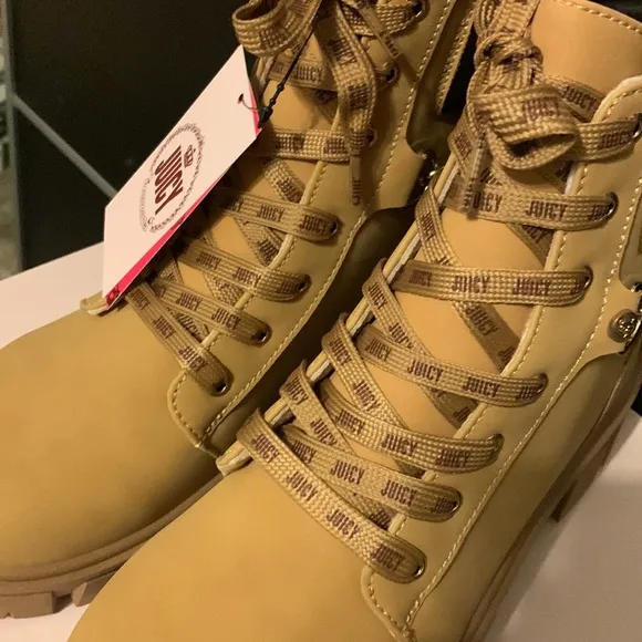 Juicy Couture Women’s Josie Block Heel Lace Up Boots