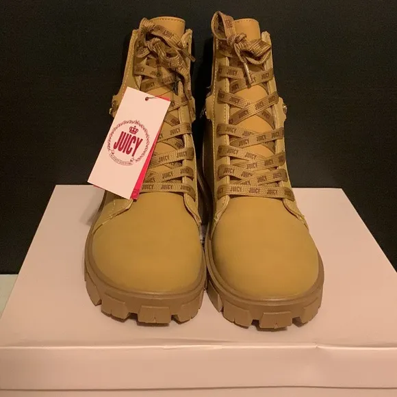 Juicy Couture Women’s Josie Block Heel Lace Up Boots