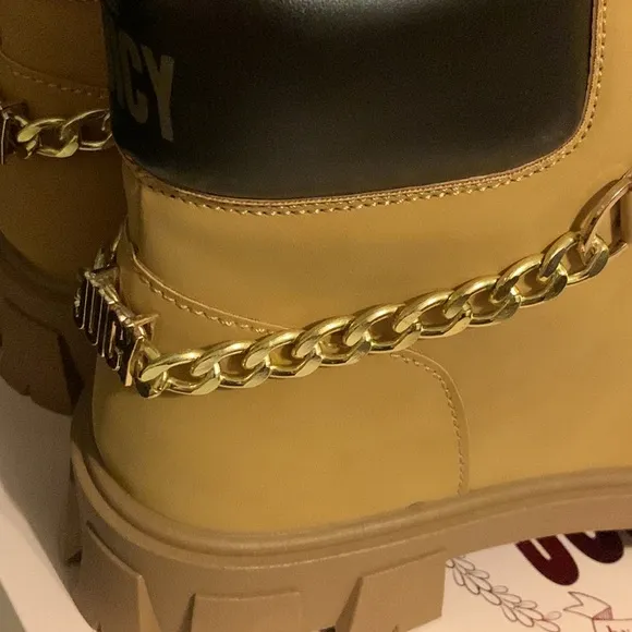 Juicy Couture Women’s Josie Block Heel Lace Up Boots