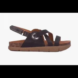 Kalso Dalyla Negative Heel Black Leather Sandals