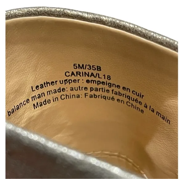 KARL LAGERFELD CARINA METALLIC ESPADRILLE WEDGE SANDALS SZ 5 M EUC
