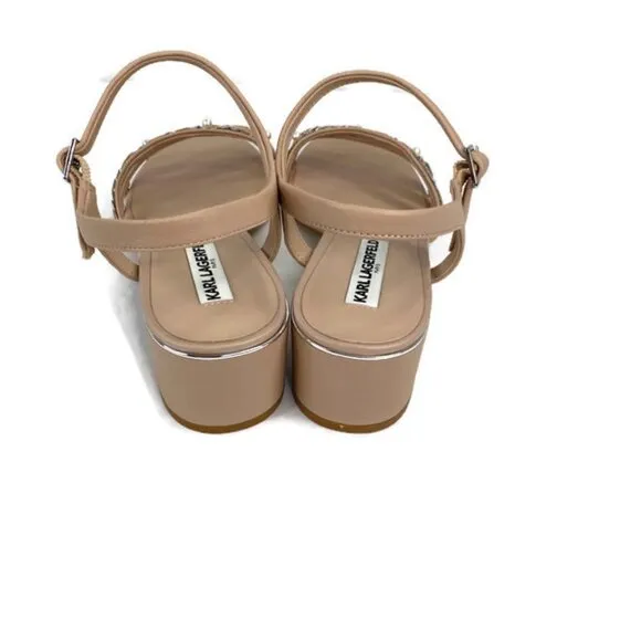 Karl Lagerfeld Paris Tori Imitiation Pearl Sandals Size 7