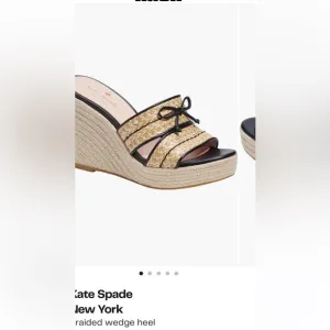 kate spade Black and Tan Wedge Sandals