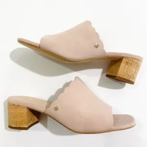 Kate Spade blush pink suede mules
