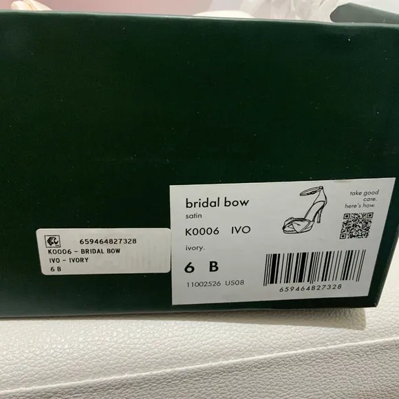 Kate Spade Bridal Bow Ivory Satin Platform Sandal Stiletto Heel Evening Pumps 6