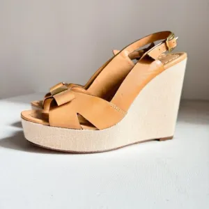 Kate Spade Light Beige wedge heel Sandals 7.5