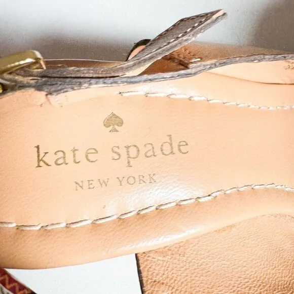 Kate Spade Light Beige wedge heel Sandals 7.5