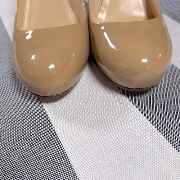Kate Spade Lori Platform Heel Tan Patent Leather Size 10
