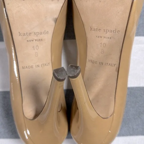 Kate Spade Lori Platform Heel Tan Patent Leather Size 10