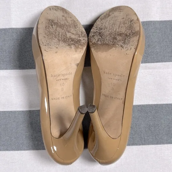 Kate Spade Lori Platform Heel Tan Patent Leather Size 10