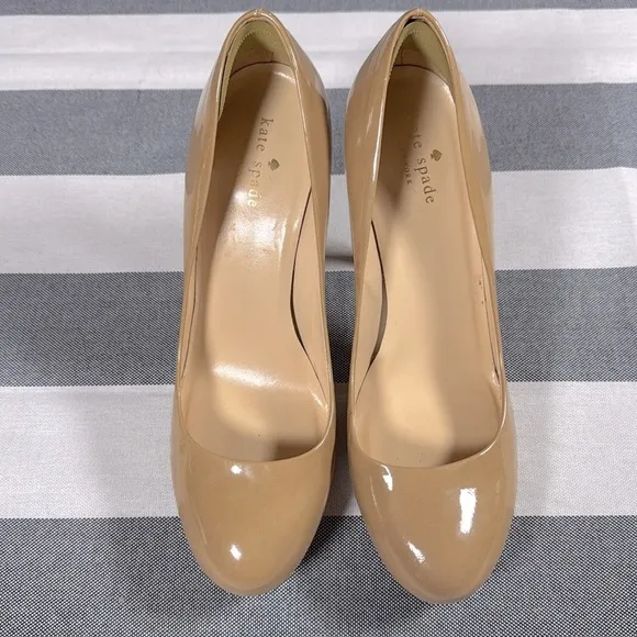 Kate Spade Lori Platform Heel Tan Patent Leather Size 10