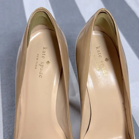 Kate Spade Lori Platform Heel Tan Patent Leather Size 10