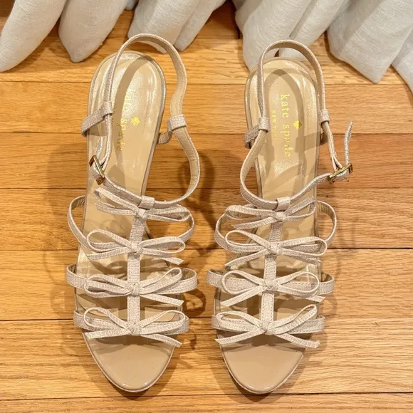 Kate‎ Spade New York  Bow Heel Sandals Size 36 1/2