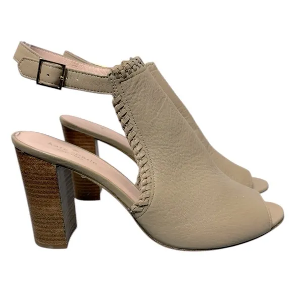 Kate Spade New York Orlene Peep Toe Block Heel Sandals Pale Taupe 10