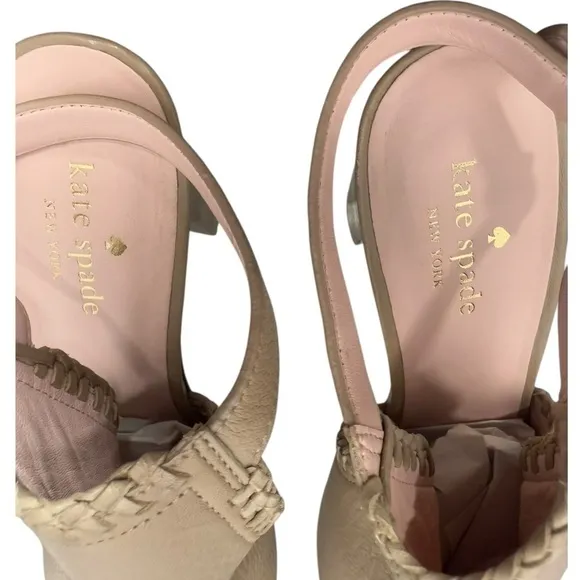 Kate Spade New York Orlene Peep Toe Block Heel Sandals Pale Taupe 10