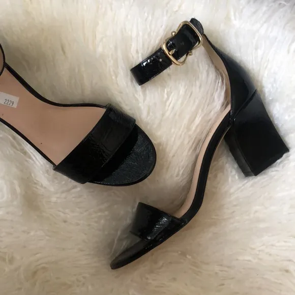 kate spade New York Patent Leather Susane Block Heel Sandals
