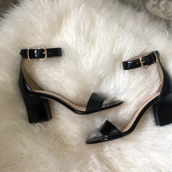 kate spade New York Patent Leather Susane Block Heel Sandals