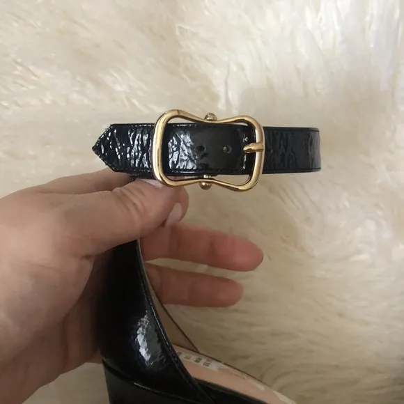 kate spade New York Patent Leather Susane Block Heel Sandals
