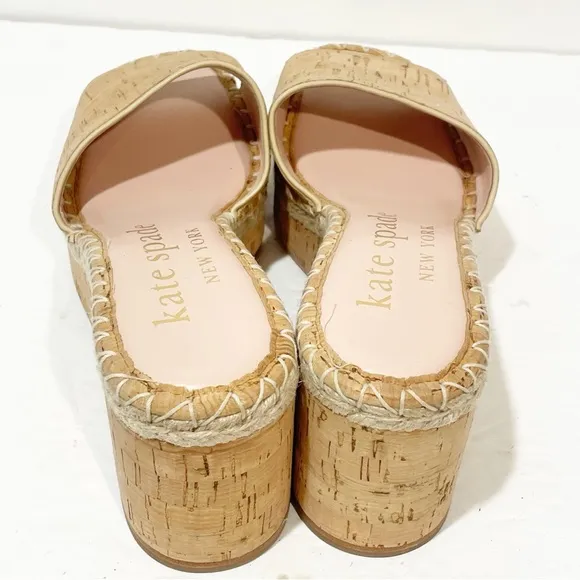Kate Spade New York Size 7.5B Cosette Cork Wedge Sandals