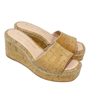 Kate Spade New York Size 7.5B Cosette Cork Wedge Sandals