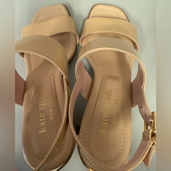 Kate Spade New York Women's Size‎ 6.5 Merrit Heel Sandal Sandals tan