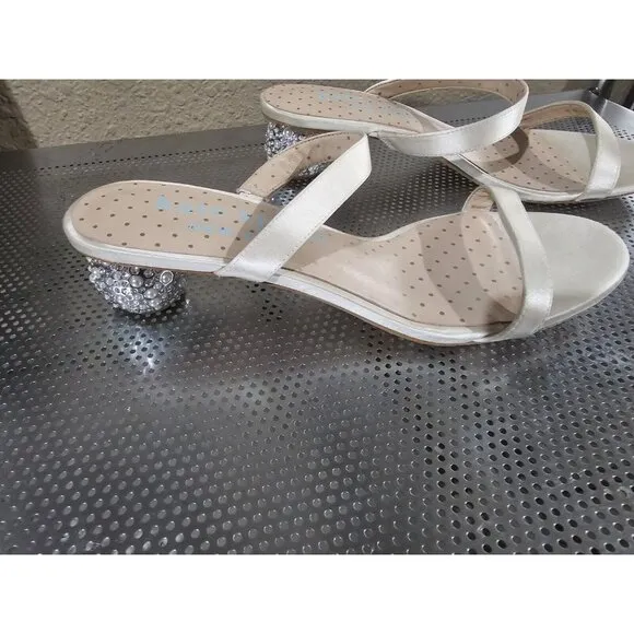 Kate Spade Palm Spring Crystal Sandal Shoes Women's 9 Sequined Heel