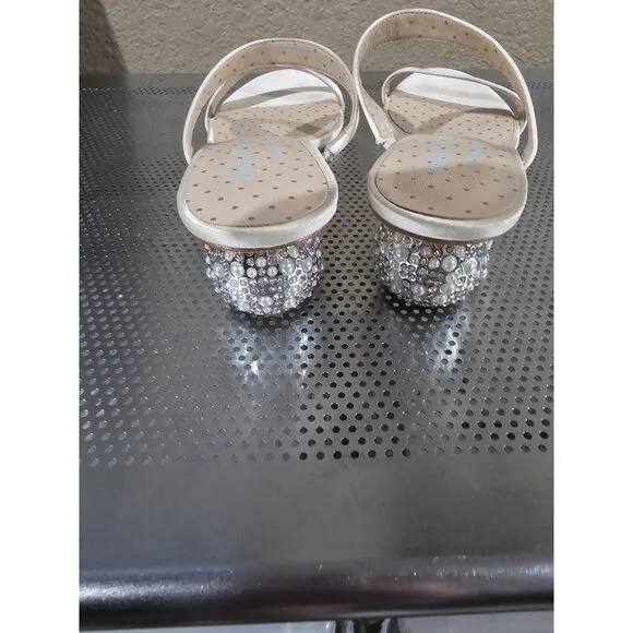 Kate Spade Palm Spring Crystal Sandal Shoes Women's 9 Sequined Heel