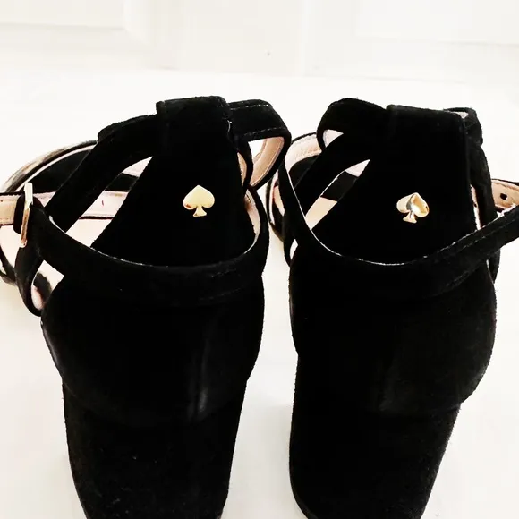 Kate Spade suede block heel sandals