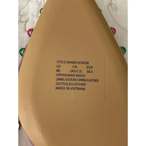 Kate Spade Sz 8 $298 Honor Slip On Mule Spherical Pump Multi Shoes NEW