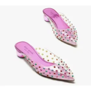Kate Spade Sz 8 $298 Honor Slip On Mule Spherical Pump Multi Shoes NEW
