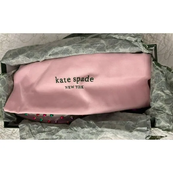 Kate Spade Sz 8 $298 Honor Slip On Mule Spherical Pump Multi Shoes NEW