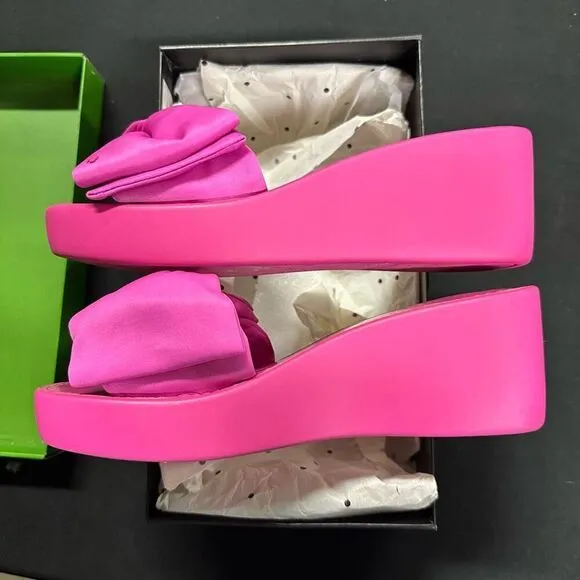 Kate Spade Neoprene Bikini Wedge Sandals 9 Rhododendron Grove