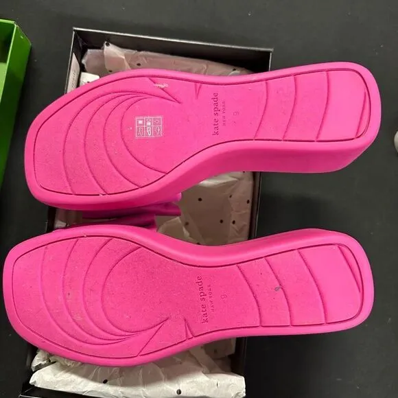 Kate Spade Neoprene Bikini Wedge Sandals 9 Rhododendron Grove