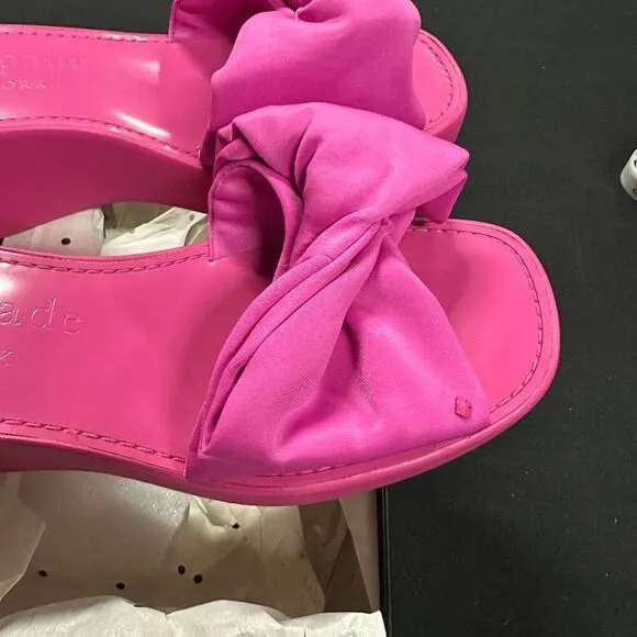 Kate Spade Neoprene Bikini Wedge Sandals 9 Rhododendron Grove